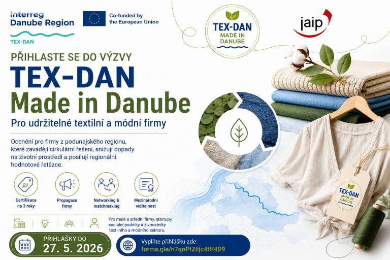 Přihlaste se do ocenění TEX-DAN Made in Danube